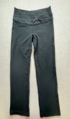 Lululemon Black Astro Pants Crossover V-Waist Straight Leg Yoga Leggings Size 4